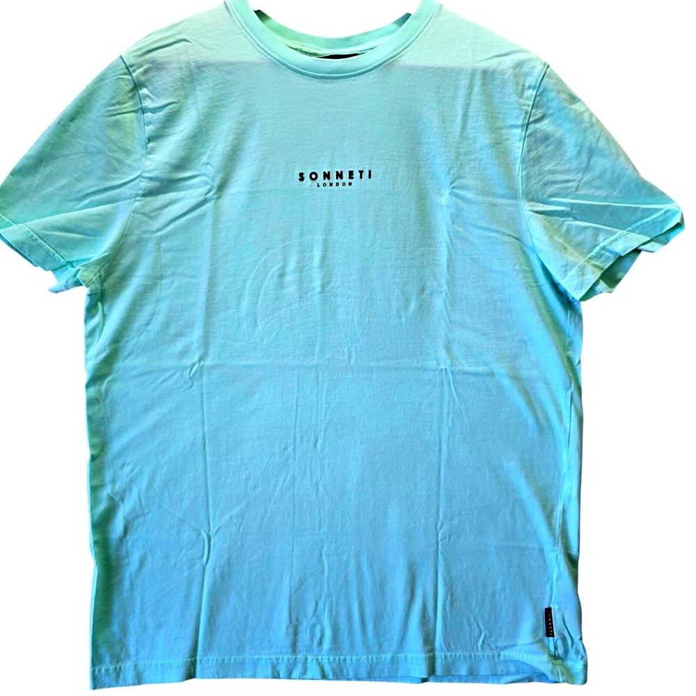 Sonneti London Mens Size XL Mint Green‎ Short Sleeve T-Shirt Shirt Top